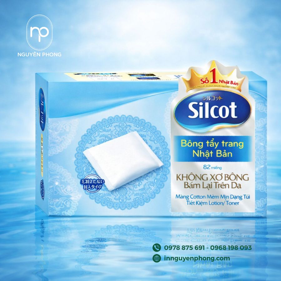 Mẫu hộp giấy đựng bông tẩy trang 
